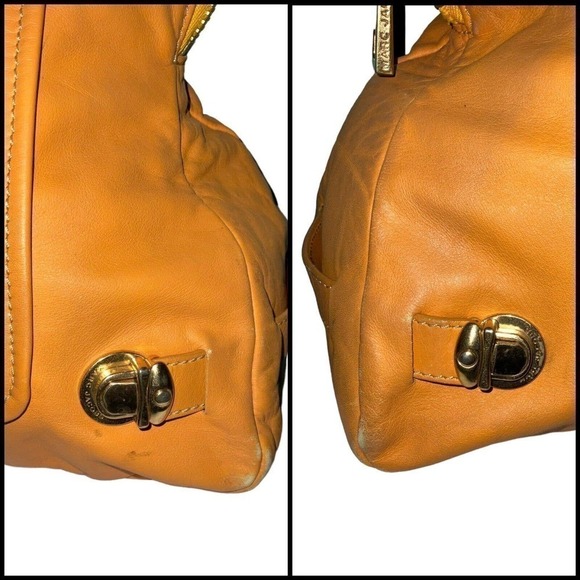 NOTFOR SALE!!!MARC JACOBS 2008 RESORT COLLECTION LEATHER SATCHEL TOTE BAG MANGO - Picture 4 of 16